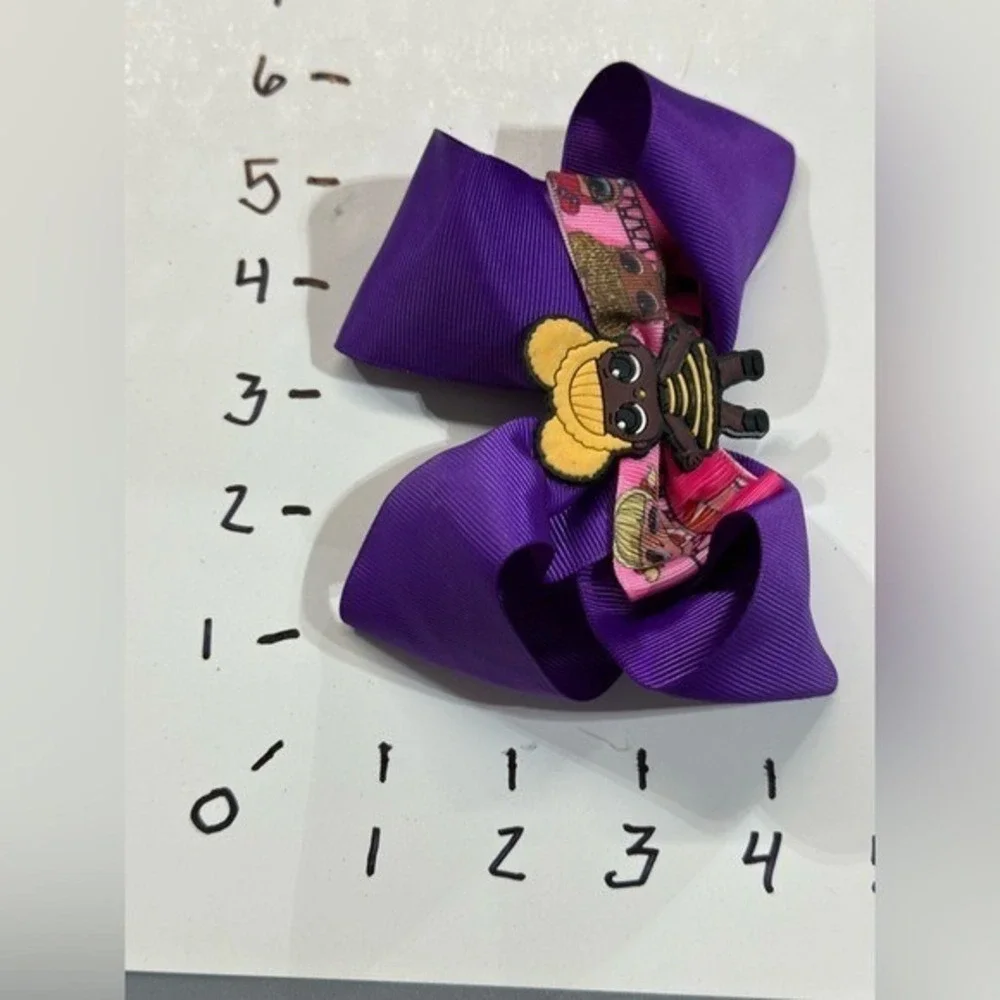 NEW girls hair bow clip accessory‎ LOL ribbon pinwheel barrette